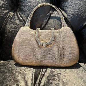 Brand new rose gold evening bag